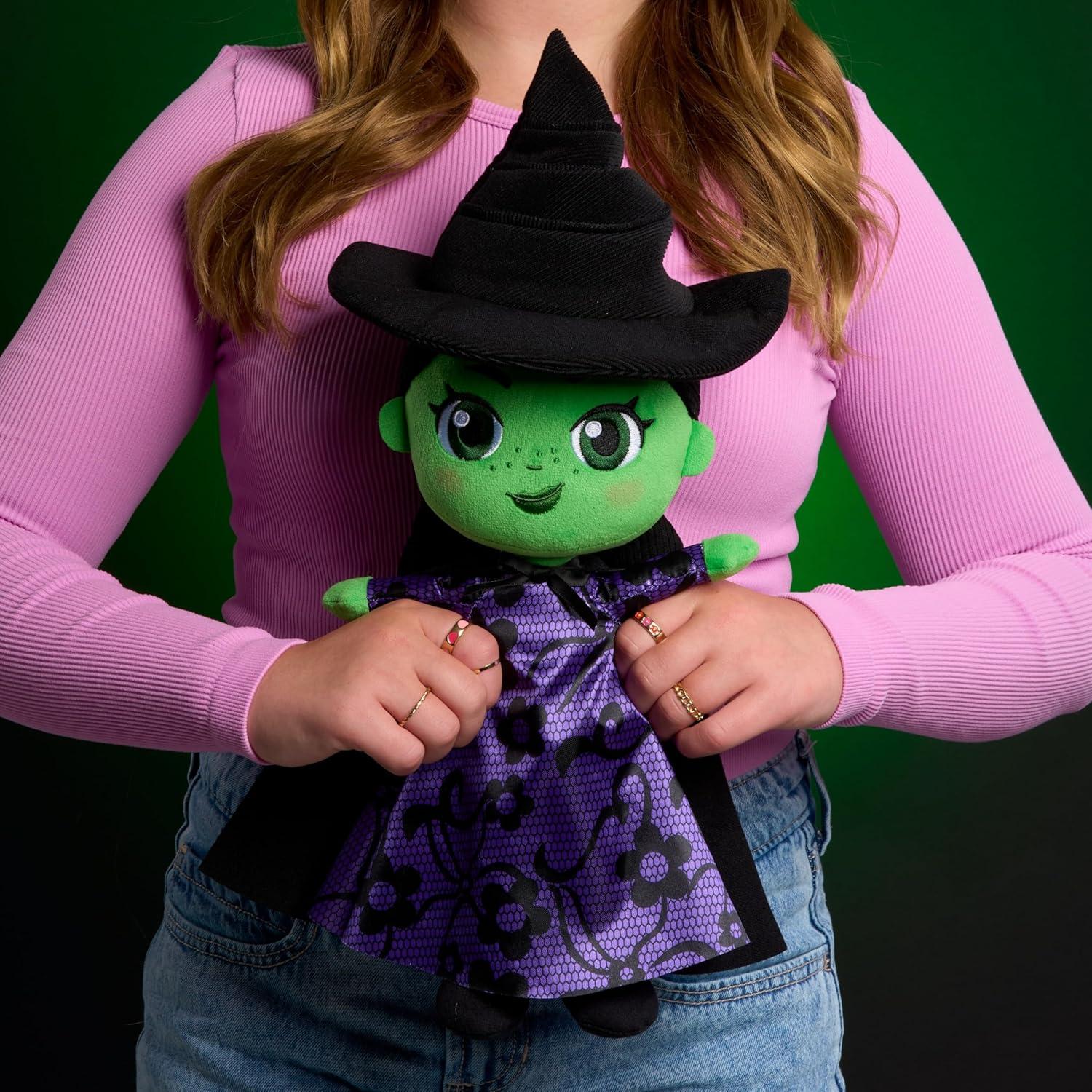 imageWICKED Universal Small 14inch Plush Elphaba Doll Amazon Exclusive Holiday Stocking Stuffers Gifts Presents Toy for Fans Collectors Teens Girls Kids Ages 3 and Up