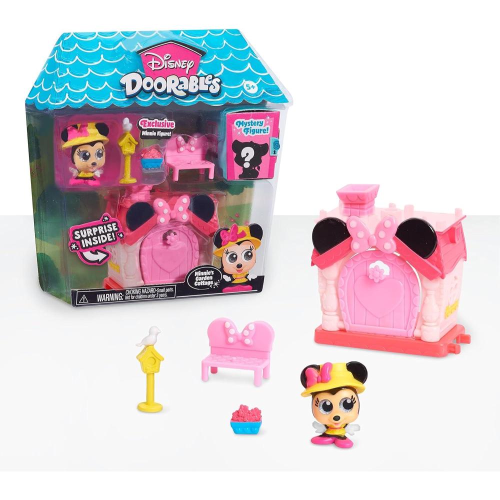 imageDisney Doorables Mini Playset Minnie Mouses Garden Cottage Exclusive Minnie Mouse Collectible Figure Kids Toys for Ages 5 Up by Just PlayMinnie Mouse Garden