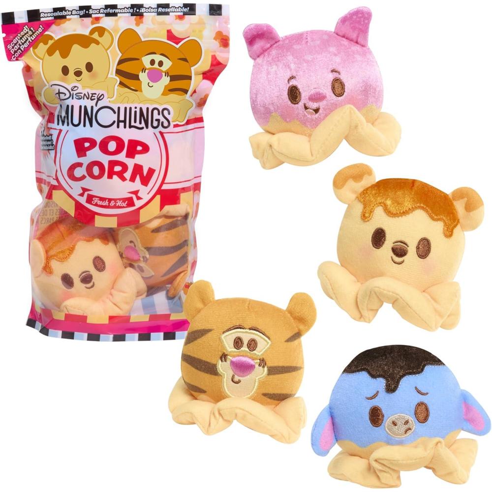 imageDisney Munchlings Single Serve Scented Collectible Plush 2Pack 45 inch Collectible Plush Toy for Teens Girls Boys Holiday Stocking Stuffers Gifts Presents Kids Ages 0 and Up