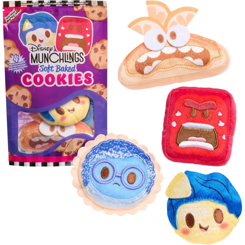 imageDisney Munchlings Snack Pack Plush Gourmet Cookies Collectible Munchlings Plush for Boys and Girls Ages 2 and Up