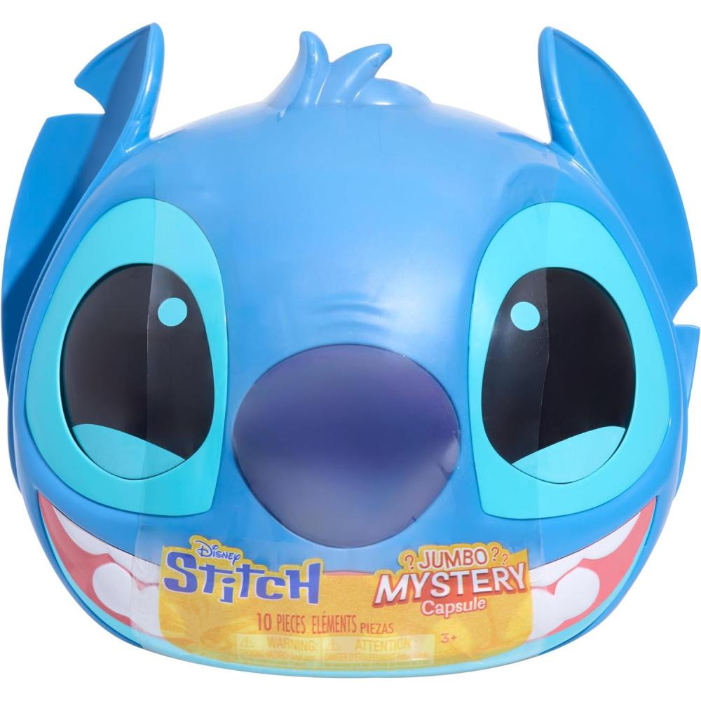 imageDisney Stitch Jumbo Mystery Capsule 10 Surprises Inside Collectible Figures and Plush Blind Box Toy for Fans Boys Girls Kids Ages 3 and Up by Just Play