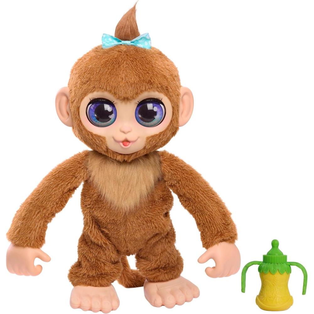 imageFurReal Peanut The Playful Monkey Interactive Toy 15inch Realistic Plush Kids Toys for Ages 4 Up by Just PlayLarge