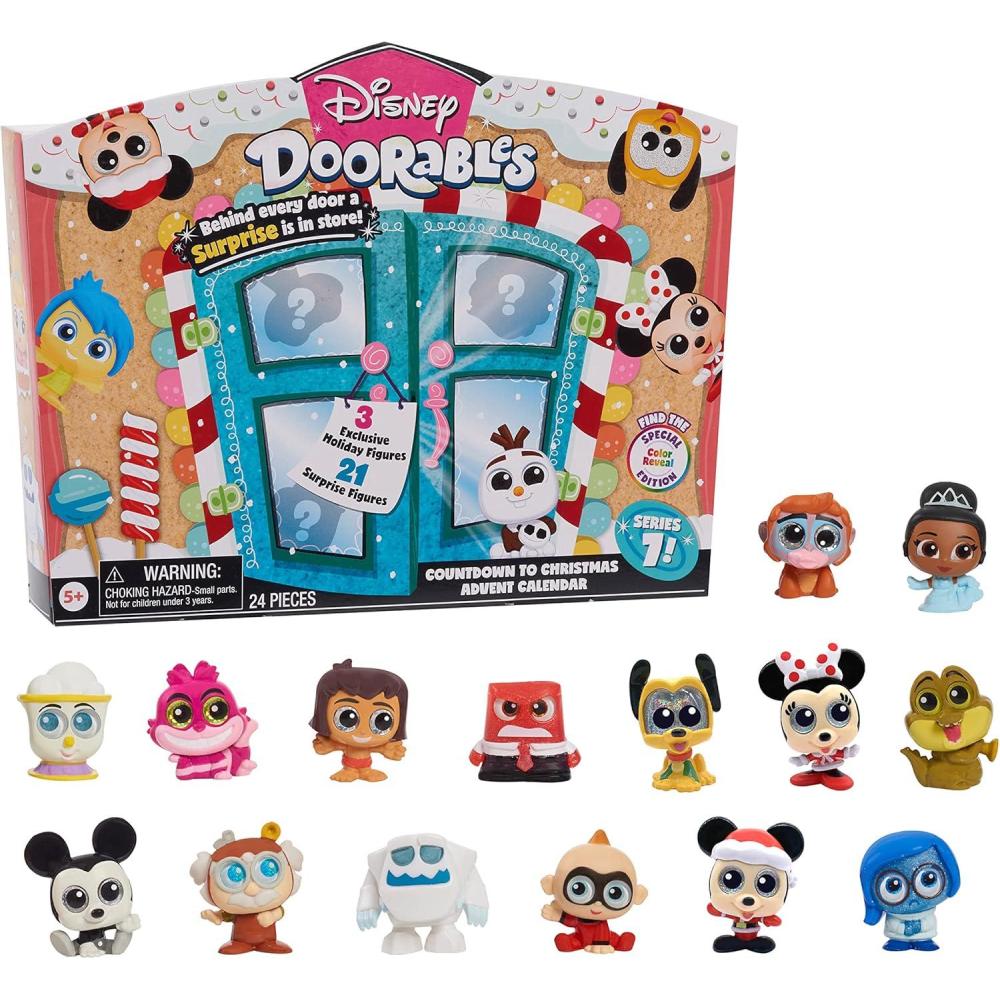 imageJust Play Disney Doorables Countdown to Christmas Advent Calendar Blind Bag Collectible Figures Kids Toys for Ages 5 Up Amazon Exclusive