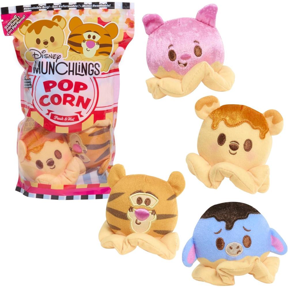 imageMunchlings Snack Pack Plush Popcorn Kids Toys for Ages 2 Up by Just Play
