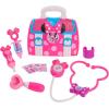 Disney Junior Minnie Mouse Bow-Care 8-piece Doctor Kit for Toddlers Ages 3-5, Lights and Sounds Stethescope, Officially Licensed, Pink, Preschool Pretend Play Kids, Kids Toys for Ages 3 Up by Just Play