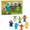 Sesame Street Neighborhood Friends, 7-piece Poseable Figurines, Kids Toys for Ages 2 Up by Just Play
