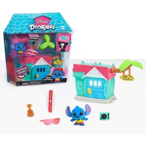 Disney Doorables Mini Playset Minnie Mouse’s Garden Cottage, Exclusive Minnie Mouse Collectible Figure, Kids Toys for Ages 5 Up by Just Play(Stitch Surf Shack)