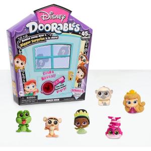 Disney Doorables Multi Peek Series 6 Jeweled Princesses, Includes 5, 6, or 7 Collectible Mini Figures, Styles May Vary, Officially Licensed Kids Toys for Ages 5 Up, Gifts and Presents by Just Play