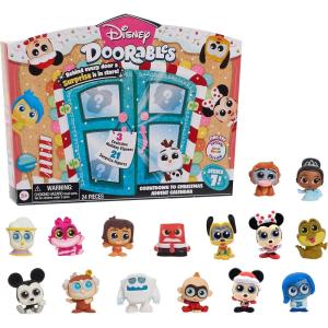 Just Play Disney Doorables Countdown to Christmas Advent Calendar, Blind Bag Collectible Figures, Kids Toys for Ages 5 Up, Amazon Exclusive
