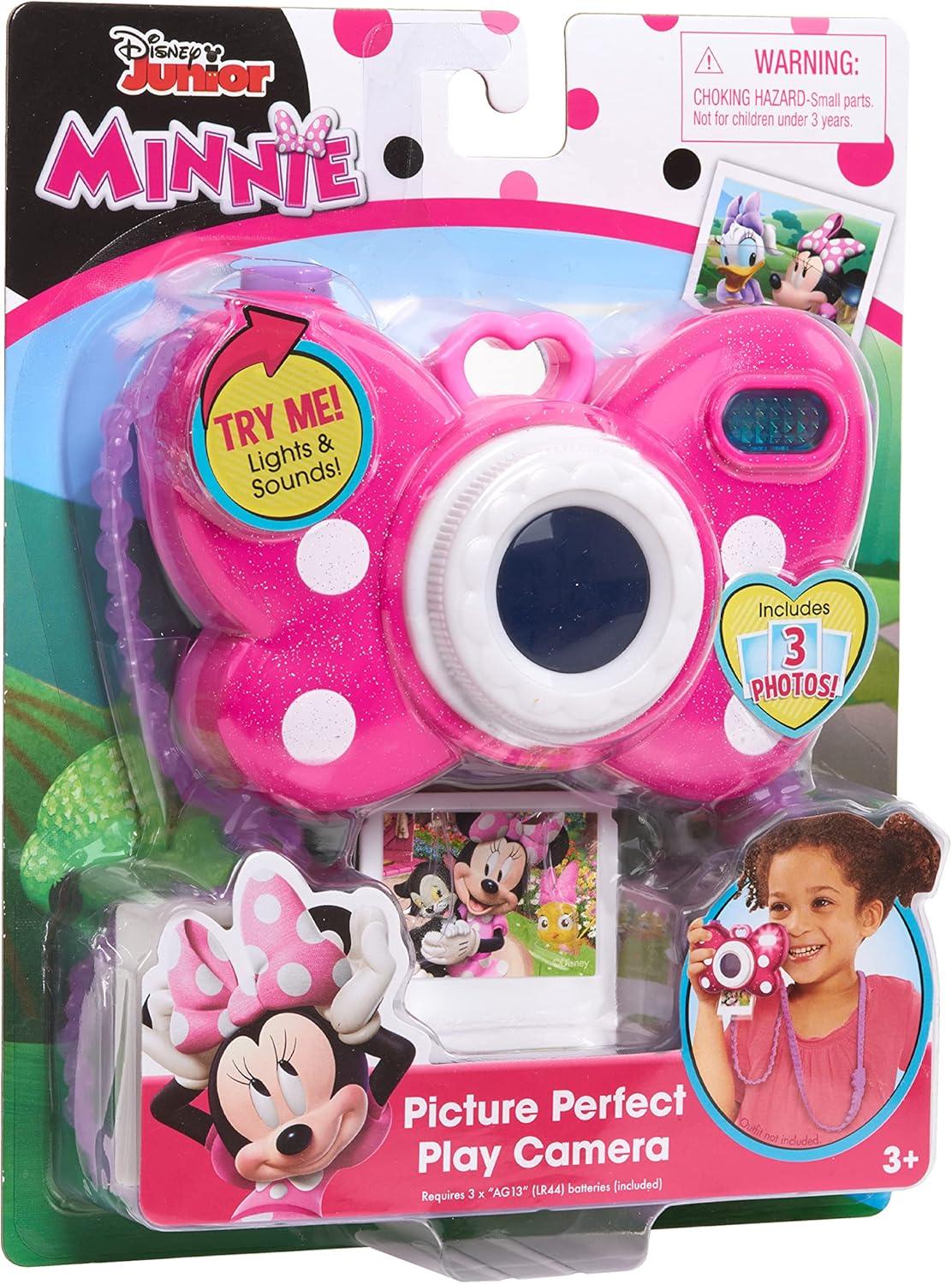 imageDisney Junior Minnie Mouse Picture Perfect Pretend Play Camera Lights Realistic Sounds Holiday Stocking Stuffers Gifts Presents Officially Licensed Kids Toys for Ages 3 Up by Just Play