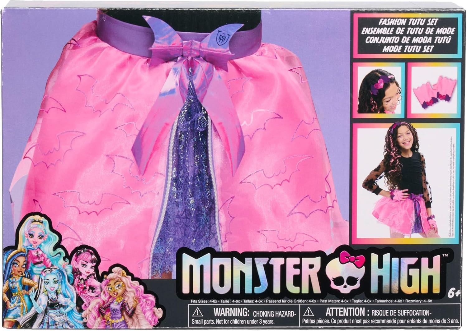 imageMonster High Draculaura Fashion Tutu Set Amazon Exclusive 3Pieces 46X Dress Up and Pretend Play Pink Kids Toys for Ages 6 Up by Just Play