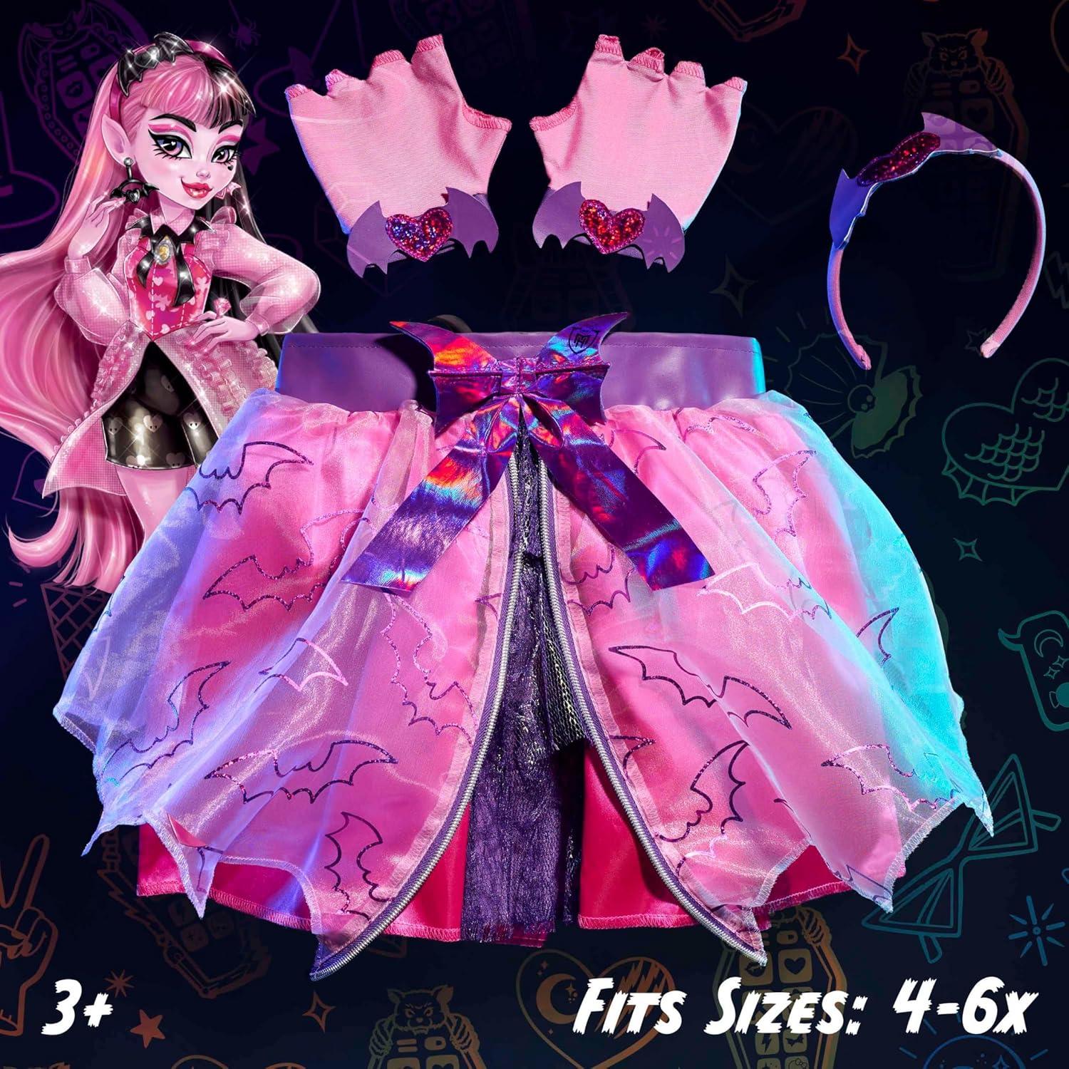 imageMonster High Draculaura Fashion Tutu Set Amazon Exclusive 3Pieces 46X Dress Up and Pretend Play Pink Kids Toys for Ages 6 Up by Just Play