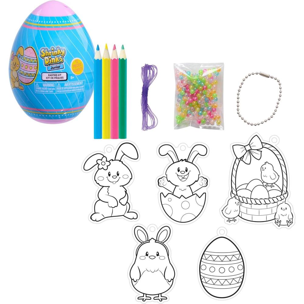 imageShrinky Dinks Easter Kit 12Pieces Kids Art and Craft Activity Set Kids Toys for Ages 5 Up by Just Play
