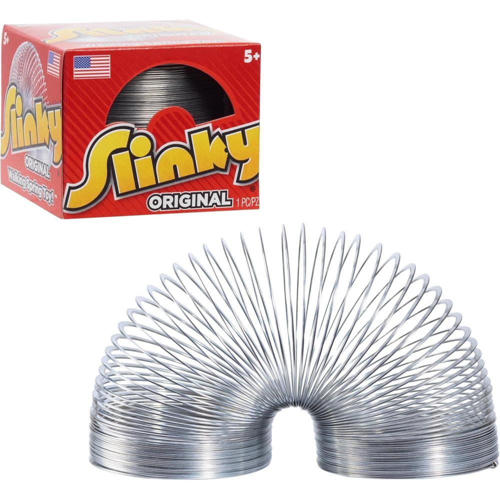 imageThe Original Slinky Walking Spring Toy 275inch Diameter Metal Slinky Fidget Toys