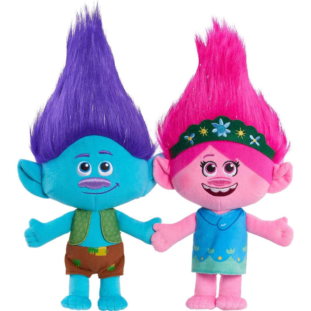 imageTrolls 13inch World Tour Poppy ampamp Branch Friendship Plush 2Pack Stuffed Animals Kids Toys for Ages 3 Up Amazon Exclusive by Just Play