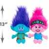 Trolls 13-inch World Tour Poppy & Branch Friendship Plush 2-Pack Stuffed Animals, Kids Toys for Ages 3 Up, Amazon Exclusive by Just Play