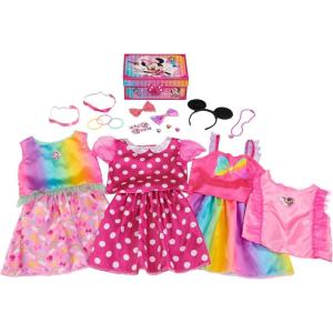 Disney Junior Minnie Mouse Bowdazzling Dress-Up and Pretend Play Trunk, Fits Sizes 4-6X, Kids Toys for Ages 3 Up, Amazon Exclusive by Just Play