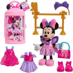 Disney Junior Minnie Mouse Fabulous Fashion Ballerina Doll, 13-piece Doll and Accessories Set, Kids Toys for Ages 3 Up by Just Play
