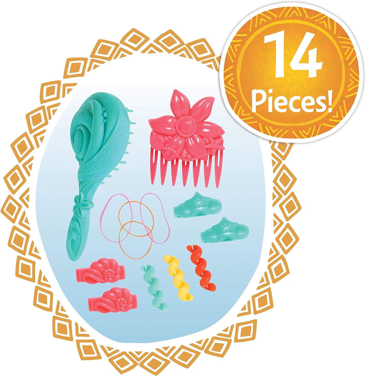 image:imageDisney Princess Moana Styling Head with Accessories 14pieces Black Hair Brown Eyes Kids Toys for Ages 3 Up by Just PlayMulticolor