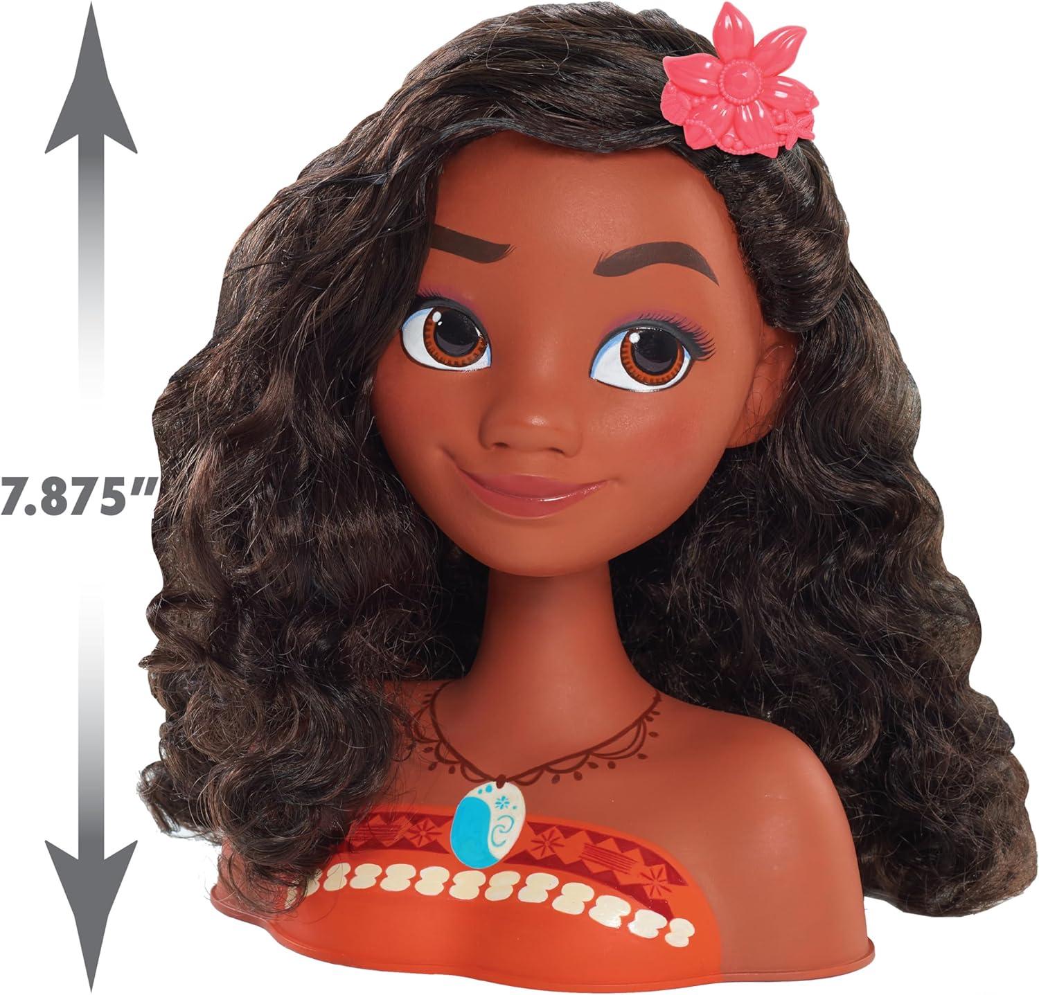 image:imageDisney Princess Moana Styling Head with Accessories 14pieces Black Hair Brown Eyes Kids Toys for Ages 3 Up by Just PlayMulticolor