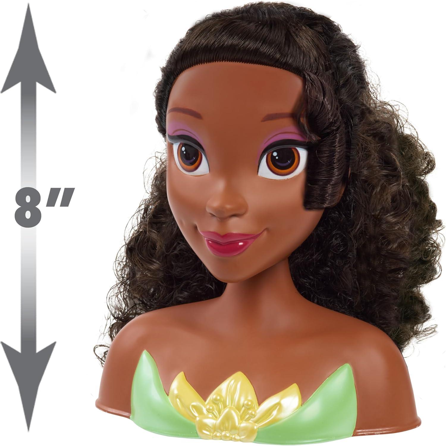 image:imageDisney Princess Tiana Styling Head 14pieces Black Hair Brown Eyes Pretend Play Kids Toys for Ages 3 Up by Just Play