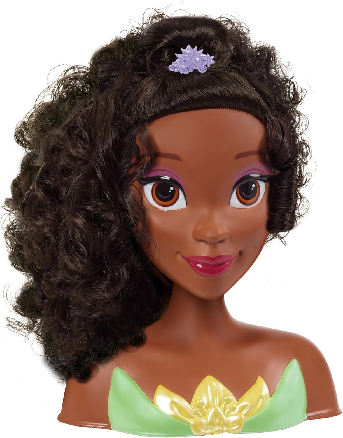image:imageDisney Princess Tiana Styling Head 14pieces Black Hair Brown Eyes Pretend Play Kids Toys for Ages 3 Up by Just Play