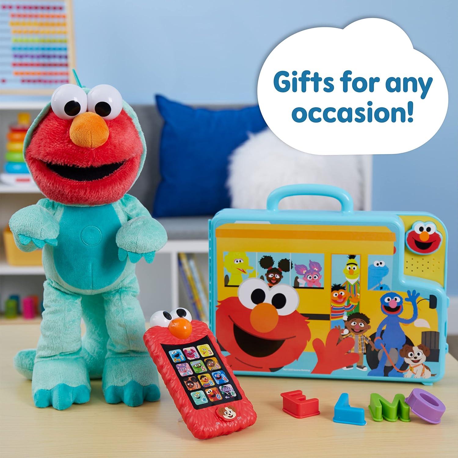 image:imageSesame Street Dino Stomp Elmo 13Inch Plush Stuffed Animal Sings and Dances Kids Toys for Ages 18 Month by Just Play13 inch Pack of 1