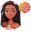 Disney Princess Moana Styling Head with Accessories, 14-pieces, Black Hair, Brown Eyes, Kids Toys for Ages 3 Up by Just Play(Multicolor)