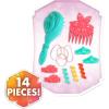 Disney Princess Moana Styling Head with Accessories, 14-pieces, Black Hair, Brown Eyes, Kids Toys for Ages 3 Up by Just Play(Multicolor)