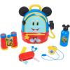 Disney Junior Mickey Mouse Funhouse Adventures Backpack, 5 Piece Pretend Play Set with Lights and Sounds Accessories, Kids Toys for Ages 3 Up by Just Play