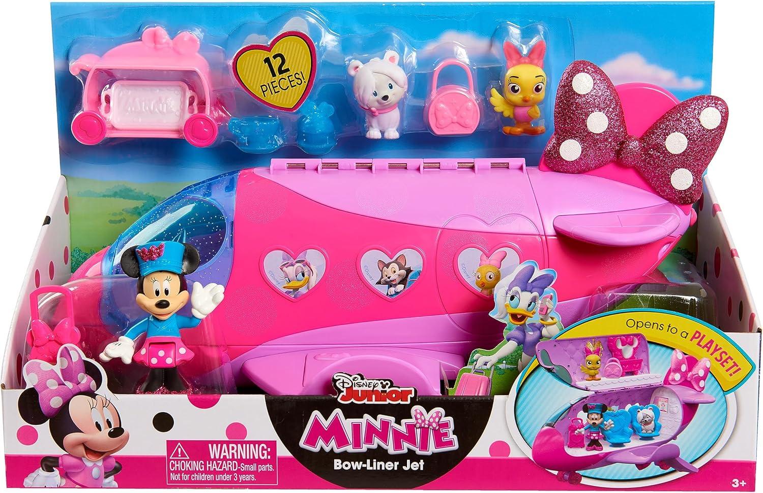 image:imageDisney Junior Minnie Mouse BowLiner Jet Toy Figures and Playset Kids Toys for Ages 3 Up by Just Play