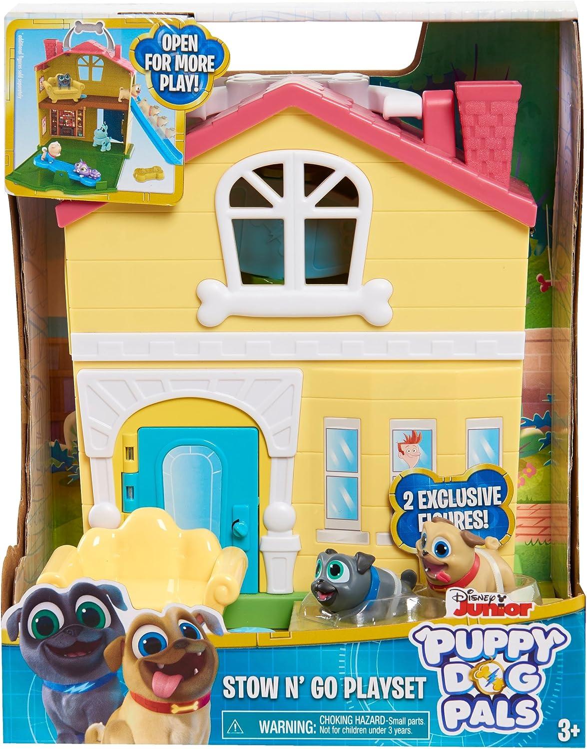 image:imagePuppy Dog Pals Stow N Go Playset with Handle Travel Toys for Kids Officially Licensed Kids Toys for Ages 3 Up by Just Play