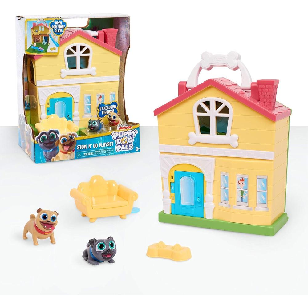 image:imagePuppy Dog Pals Stow N Go Playset with Handle Travel Toys for Kids Officially Licensed Kids Toys for Ages 3 Up by Just Play
