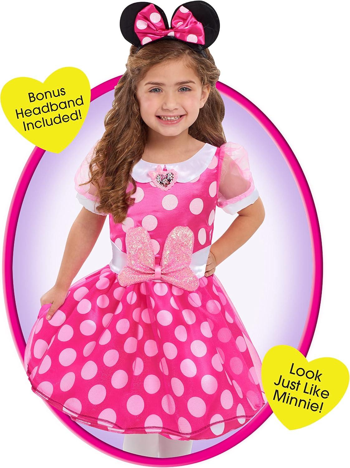 image:imageDisney Junior Minnie Mouse Bowdazzling Dress Includes Minnie Ears Headband Dress Up and Pretend Play Kids Toys for Ages 3 Up by Just Play