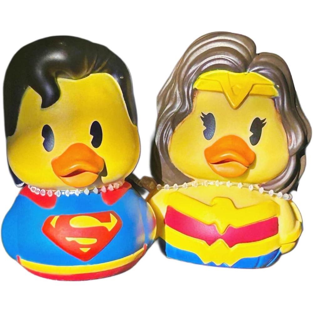 image:imageJust Plays 3 Rubber Duck Superhero Man and Woman Bath Toys