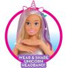 Barbie Deluxe 20-Piece Glitter and Go Styling Head, Blonde Hair and Unicorn Headband, Kids Toys for Ages 5 Up by Just Play(Blonde Hair)