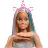 Barbie Deluxe 20-Piece Glitter and Go Styling Head, Blonde Hair and Unicorn Headband, Kids Toys for Ages 5 Up by Just Play(Blonde Hair)
