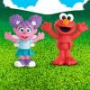 Sesame Street Neighborhood Friends Poseable figurines 2 Pack 7.5 cm tall (Elmo & Abby)(Elmo & Abby)