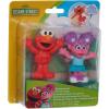 Sesame Street Neighborhood Friends Poseable figurines 2 Pack 7.5 cm tall (Elmo & Abby)(Elmo & Abby)