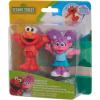 Sesame Street Neighborhood Friends Poseable figurines 2 Pack 7.5 cm tall (Elmo & Abby)(Elmo & Abby)