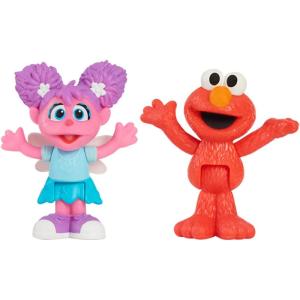 Sesame Street Neighborhood Friends Poseable figurines 2 Pack 7.5 cm tall (Elmo & Abby)(Elmo & Abby)