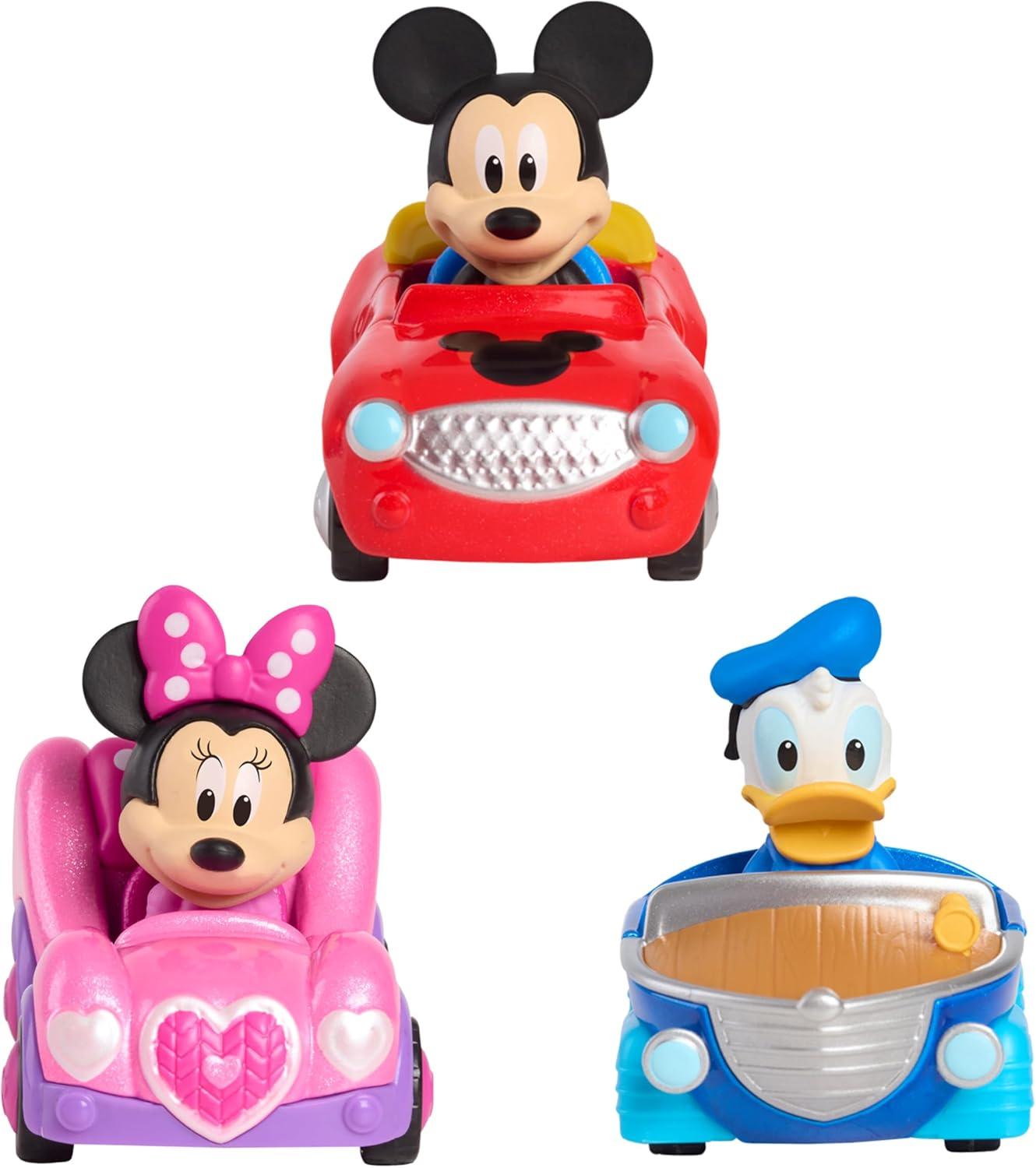 image:imageDisney Jr Mickey Mouse Clubhouse Diecast Car 3Pack 35inch Toy Vehicles Includes Mickey Mouse Minnie Mouse and Donald Duck Toy for Fans Boys Kids Ages 3 and Up by Just Play