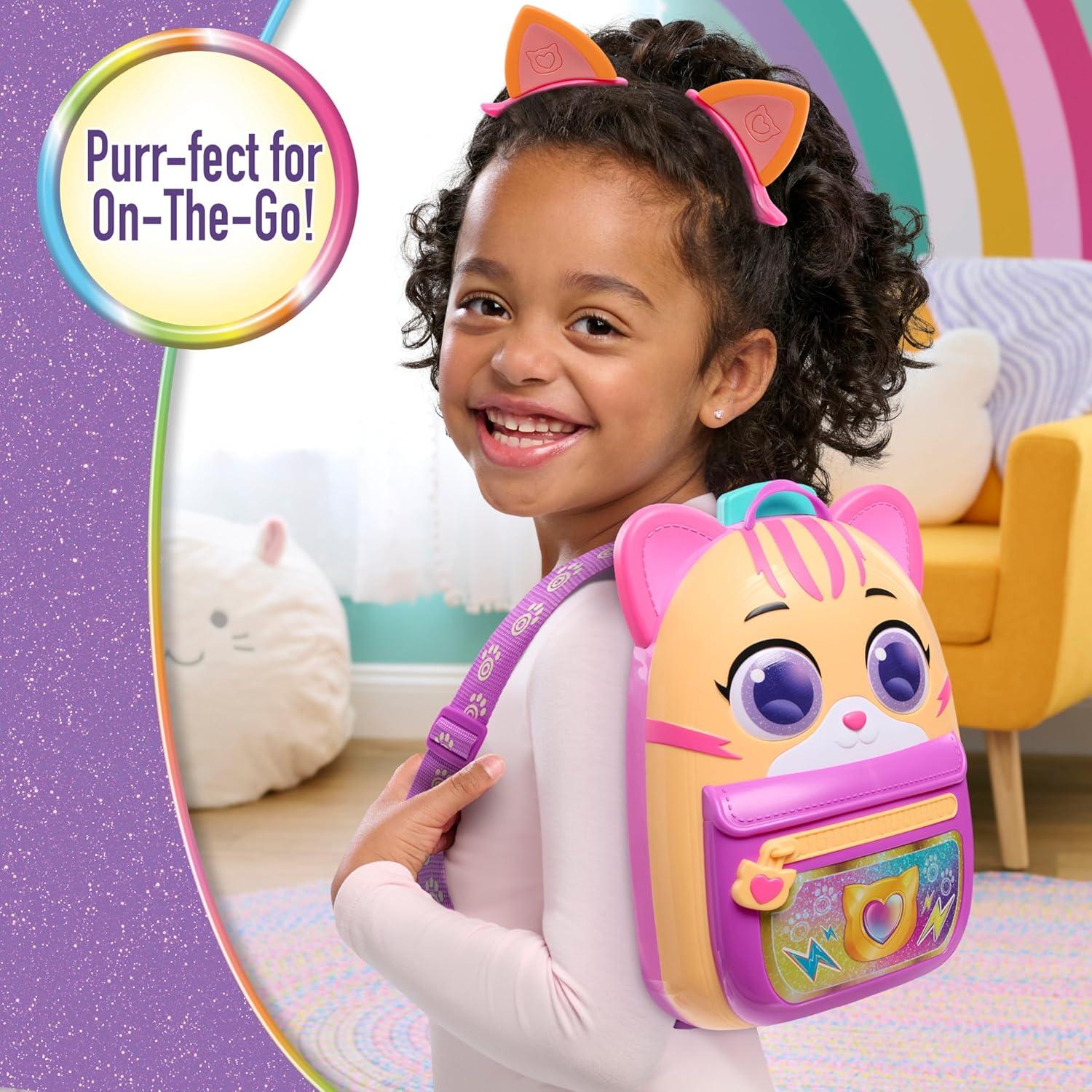 image:imageDisney Jr SuperKitties SuPurr Backpack Set with Adjustable Strap 7Pieces Lights and Sounds Play Tablet Dress Up and Pretend Play Kids Ages 3 and Up by Just Play