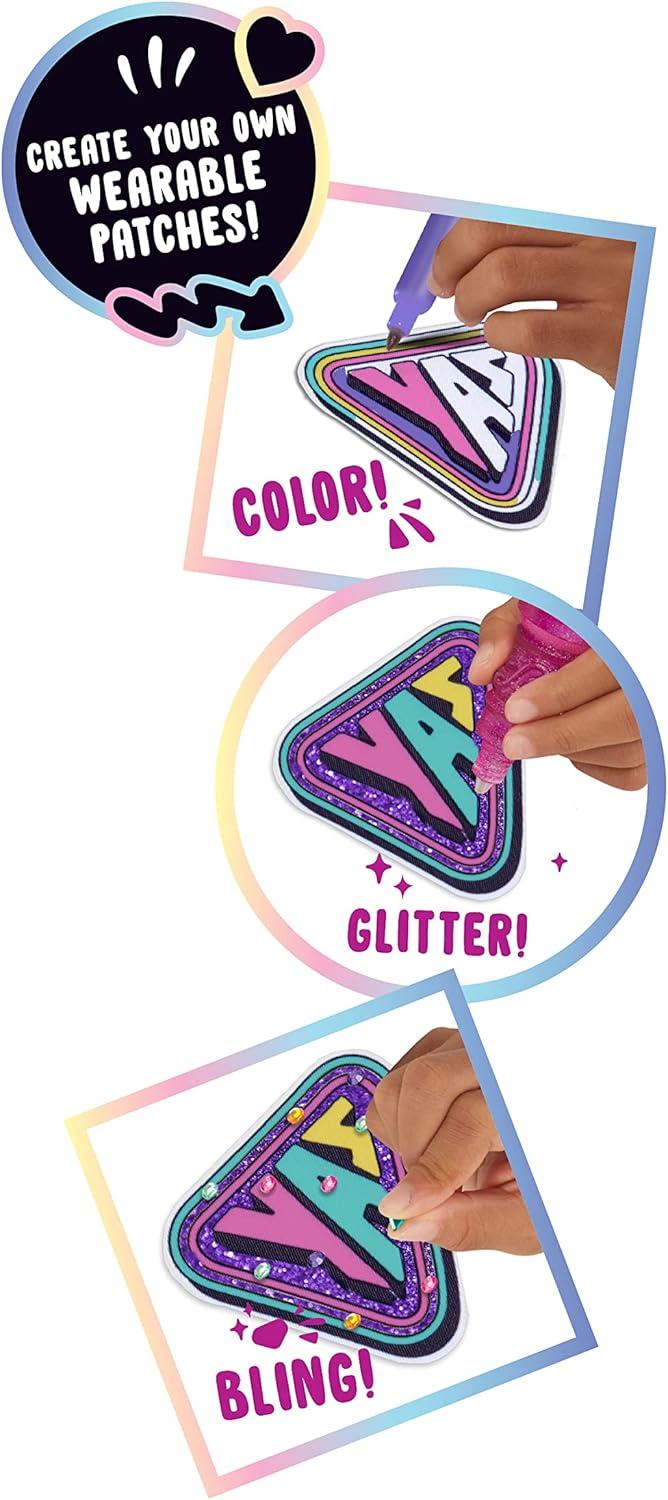 image:imageJust Play That Girl Lay Lays Blingin DIY Patch Maker 12 Satin IronOn Patches 19pieces Arts and Crafts Activity Set Kids Toys for Ages 6 Up