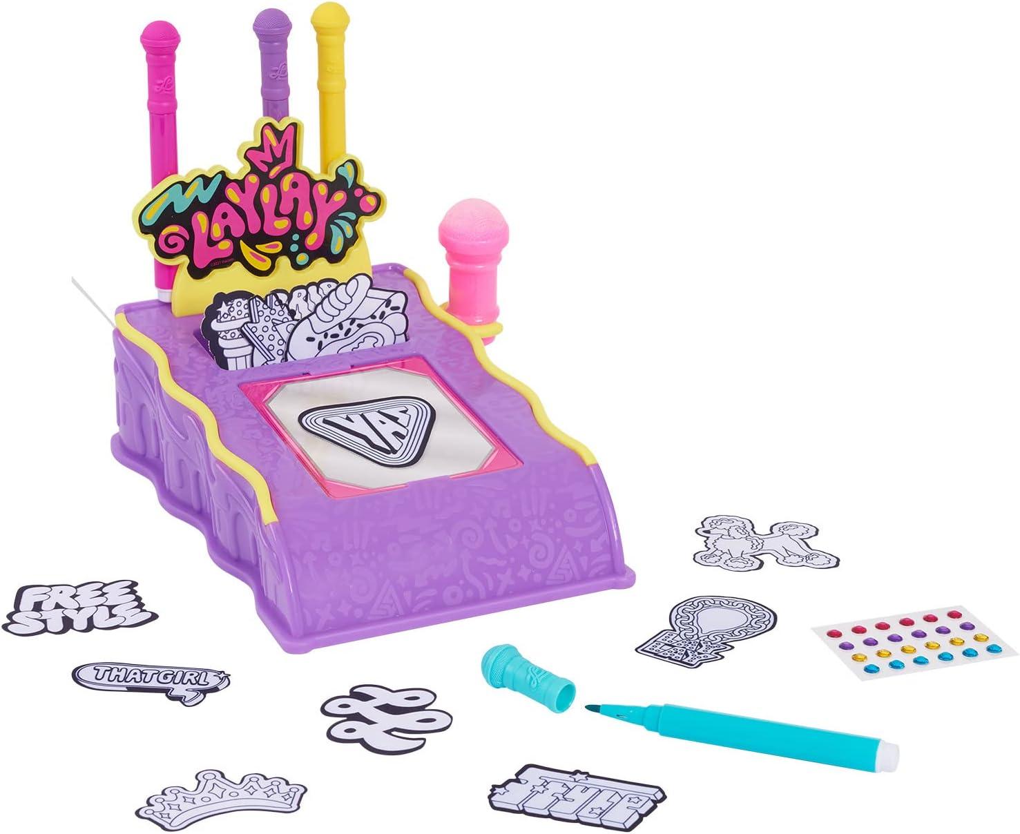 image:imageJust Play That Girl Lay Lays Blingin DIY Patch Maker 12 Satin IronOn Patches 19pieces Arts and Crafts Activity Set Kids Toys for Ages 6 Up