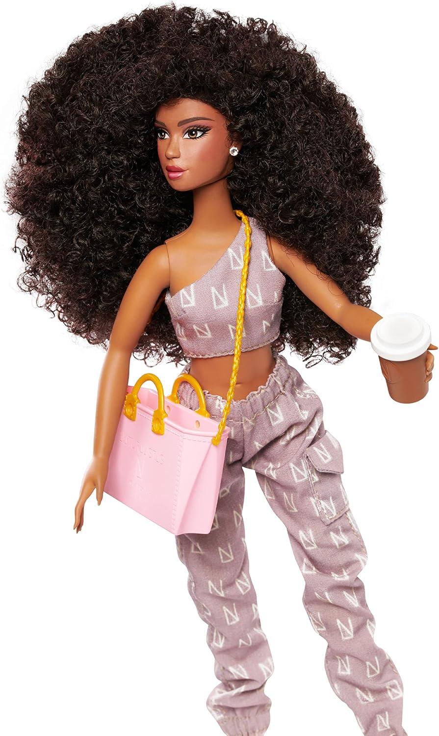 image:imageNaturalistas 115inch Fashion Doll and Accessories Kelsey 4B Textured Hair Light Brown Skin Tone115 inch