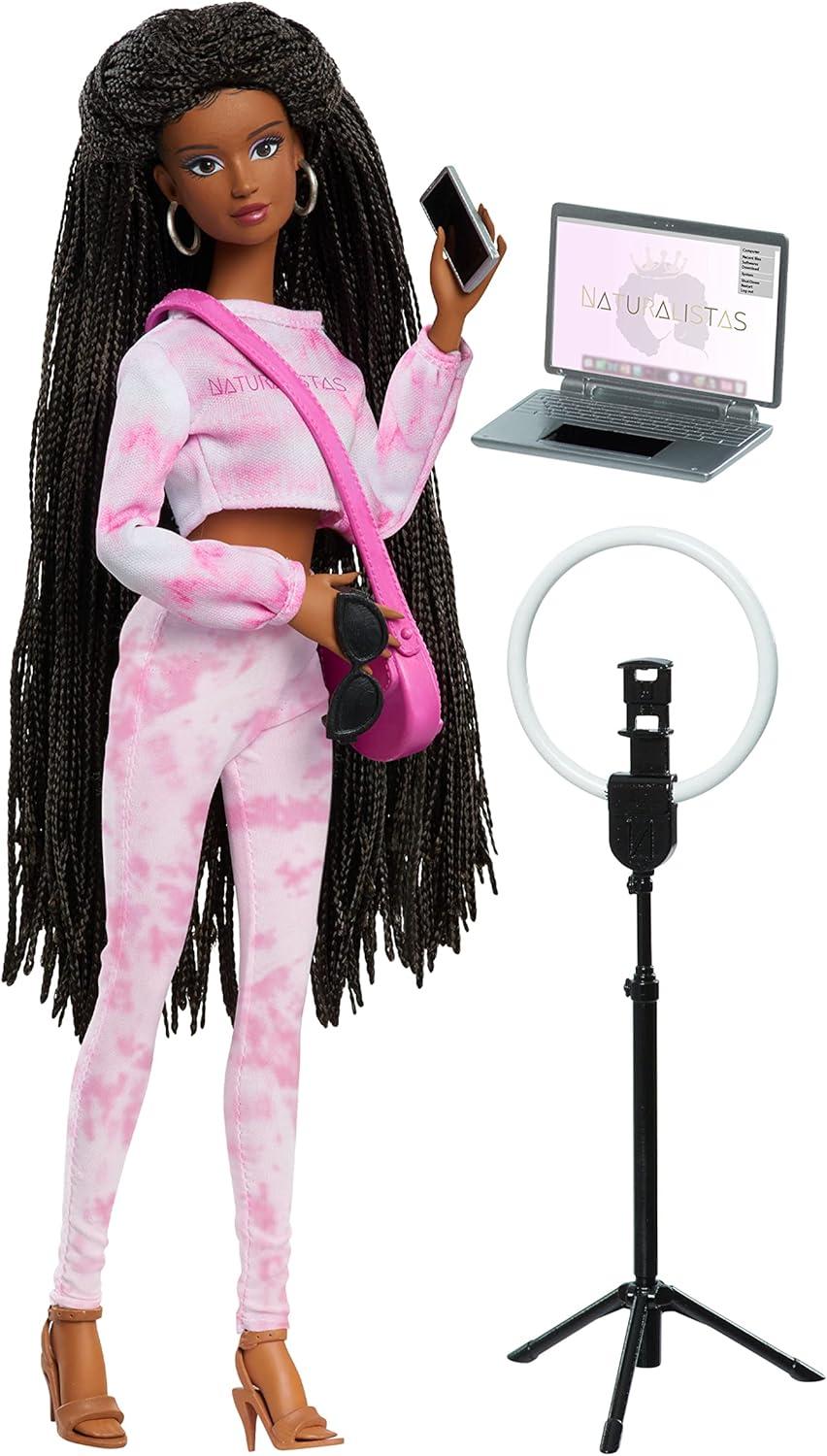 image:imageNaturalistas 115inch Grace Fashion Doll and Accessories with 4B Textured Hair Medium Brown Skin Tone Deluxe Influencer Set