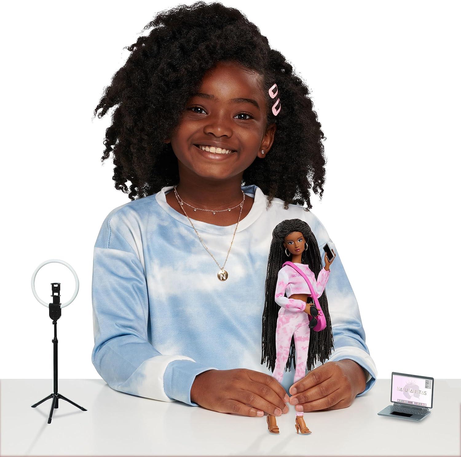 image:imageNaturalistas 115inch Grace Fashion Doll and Accessories with 4B Textured Hair Medium Brown Skin Tone Deluxe Influencer Set