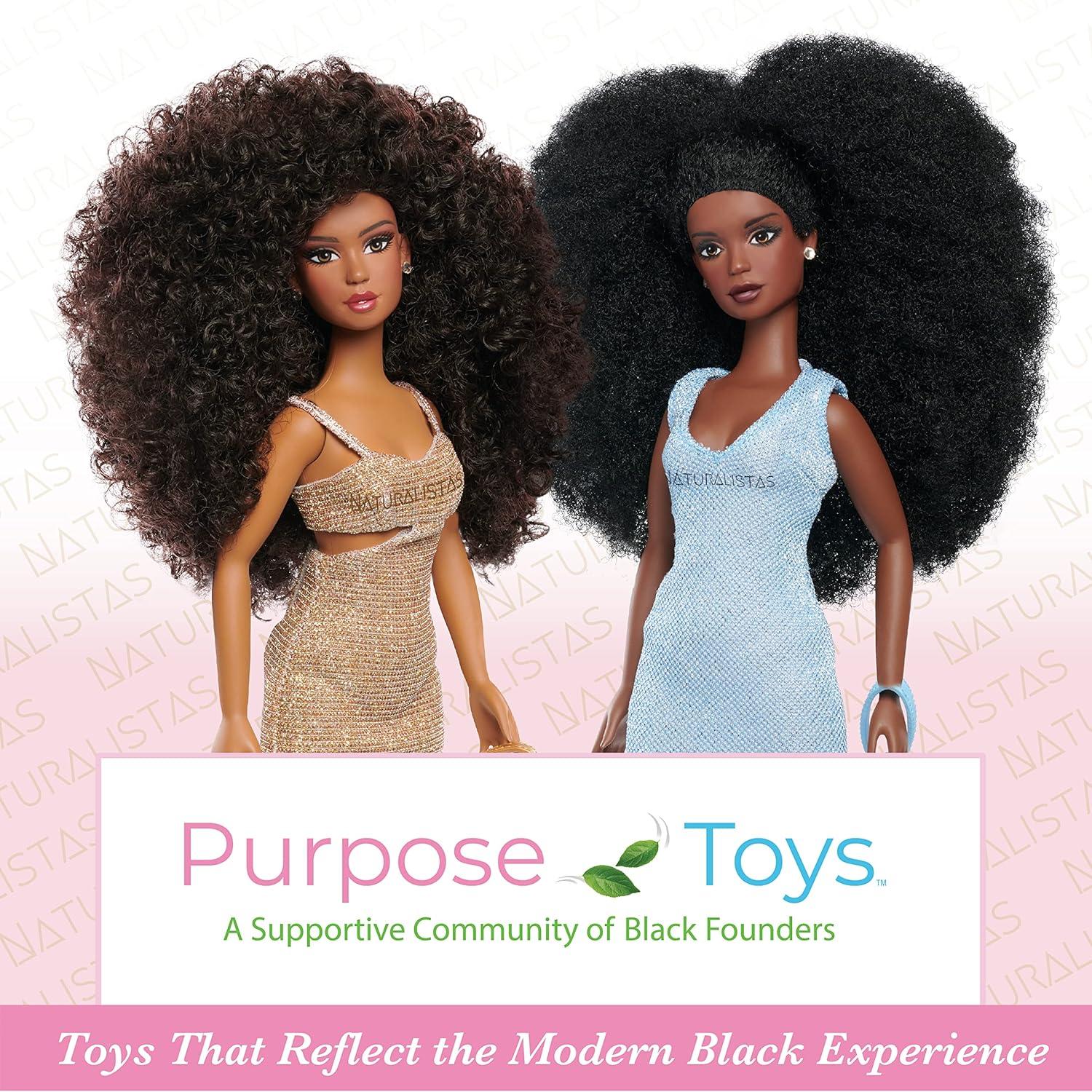 image:imageNaturalistas 115inch Grace Fashion Doll and Accessories with 4B Textured Hair Medium Brown Skin Tone Deluxe Influencer Set