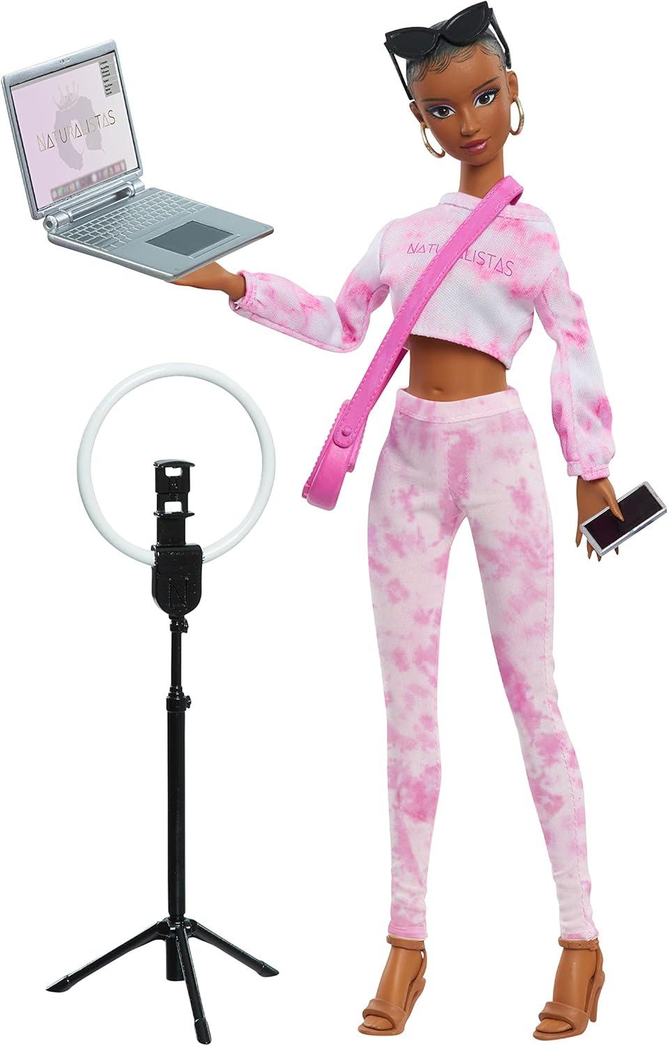 image:imageNaturalistas 115inch Grace Fashion Doll and Accessories with 4B Textured Hair Medium Brown Skin Tone Deluxe Influencer Set